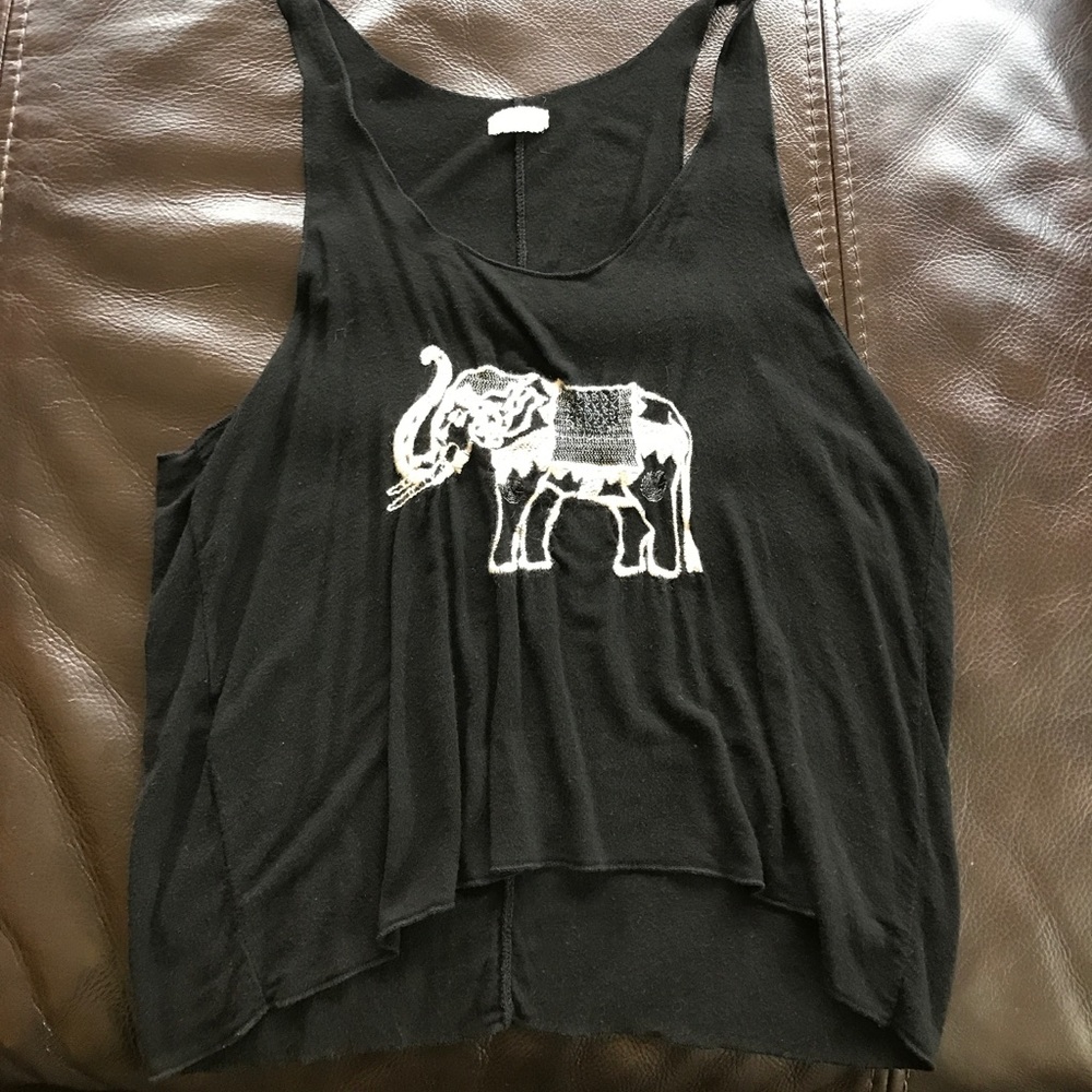 Brandy Melville super soft crop tank, elephant, S